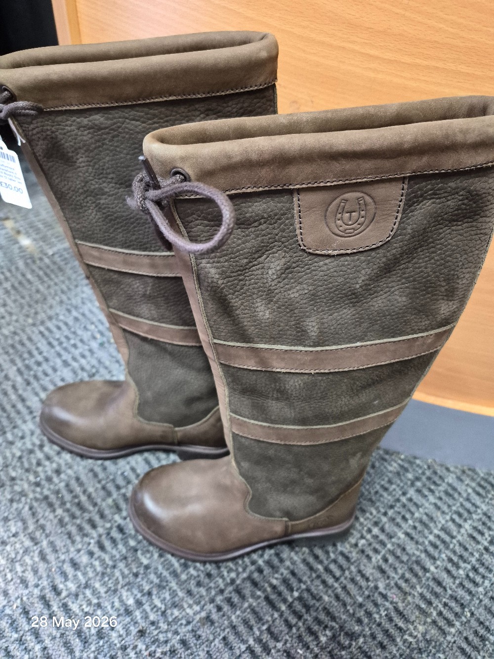 Tullymore Wansford II Yard Boots Size Kids 12 taller leg  Brown BNWT