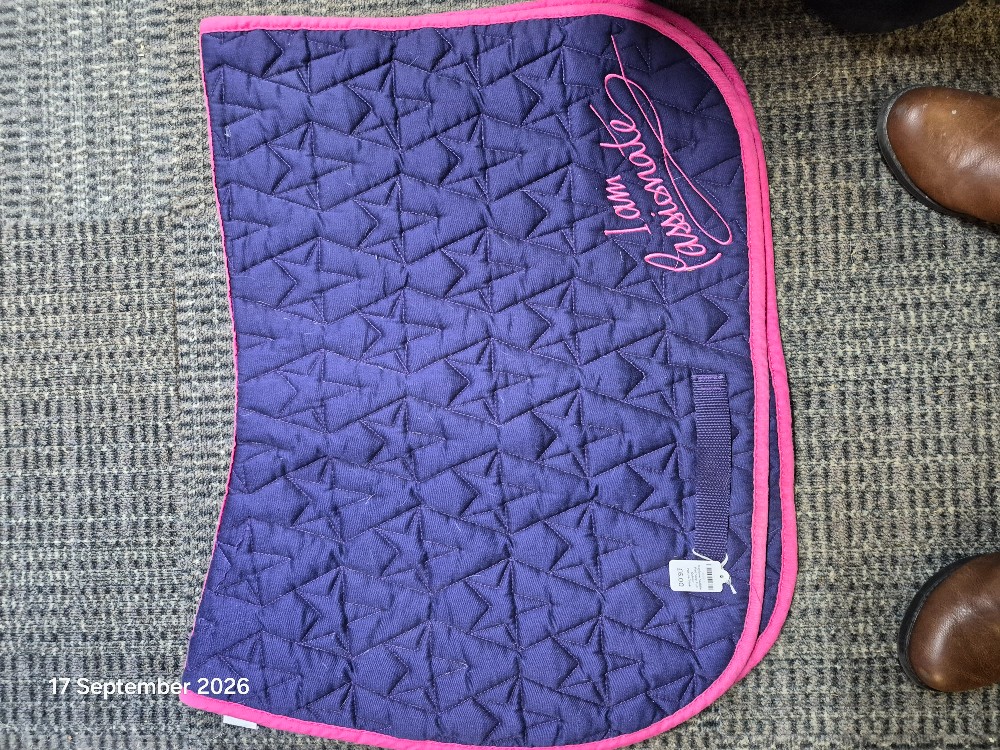 Oxylane Saddle Pad Size Full Colour Purple/Pink USED