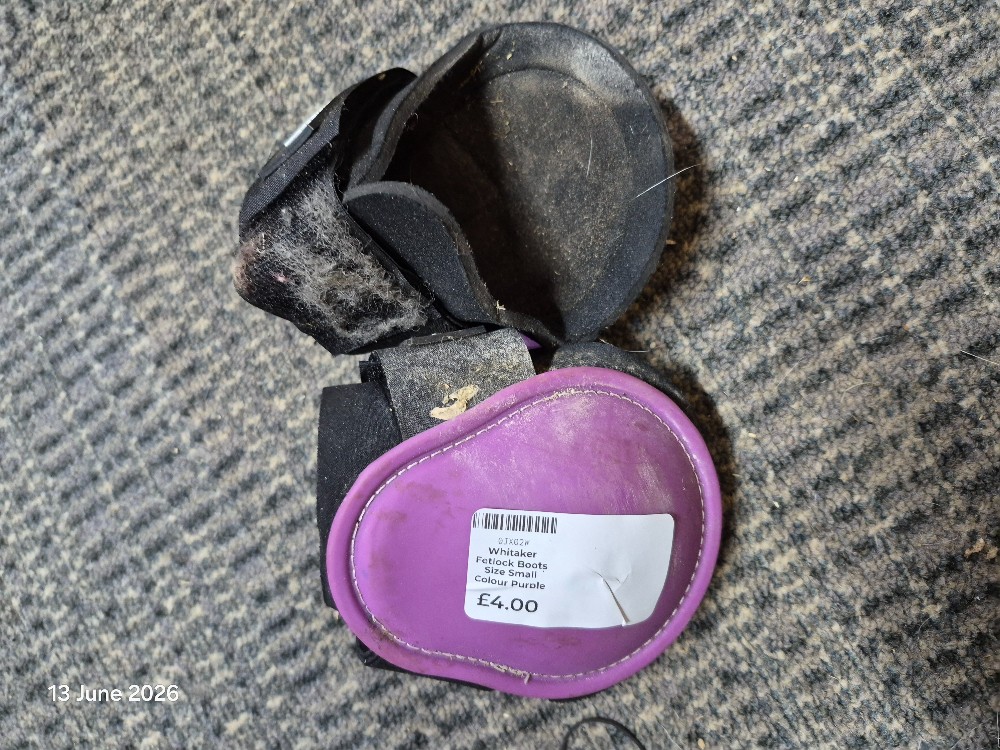 Whitaker Fetlock Boots Size Small Colour Purple USED