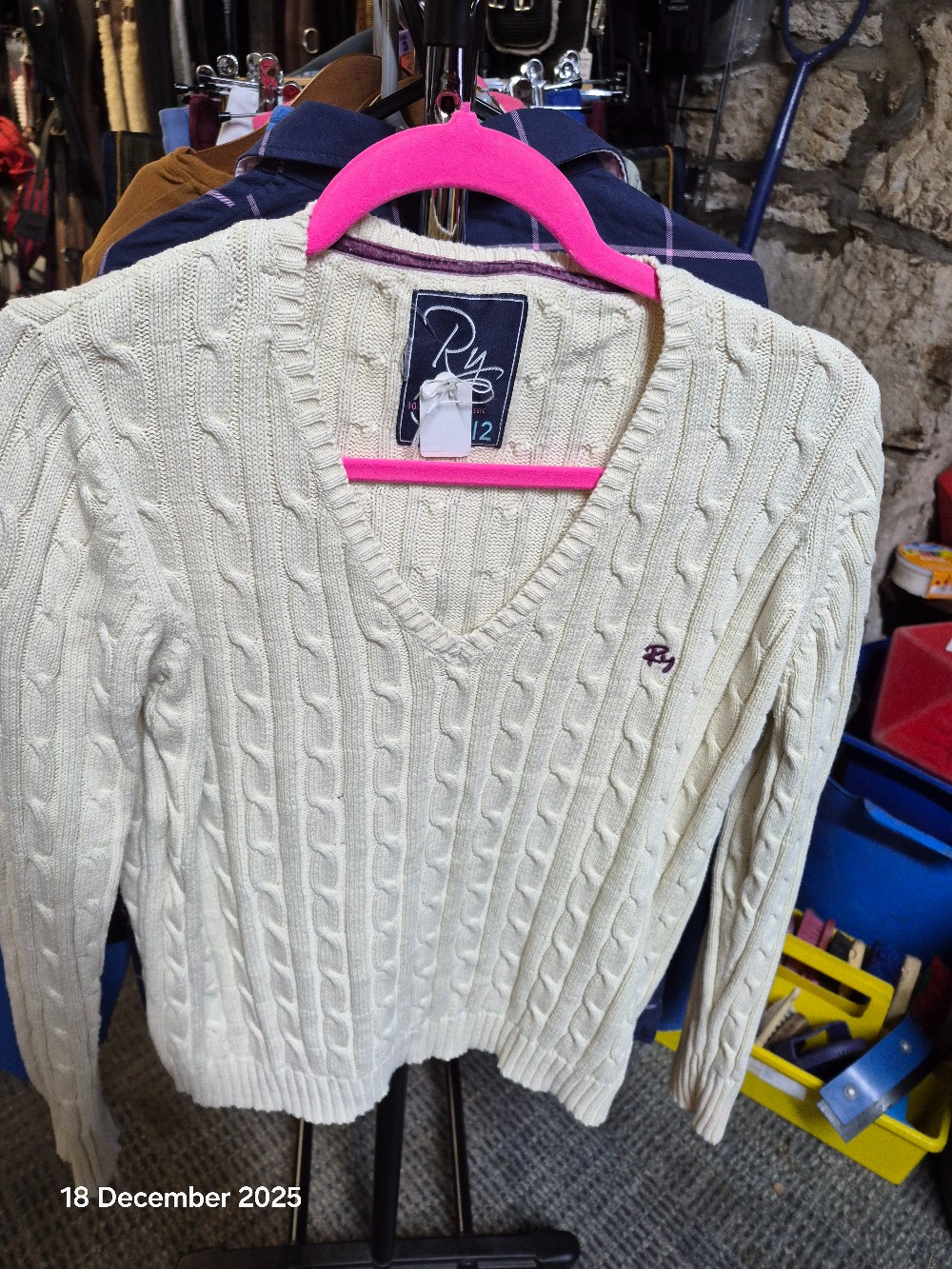 Rydale Jumper Size A12 Colour Cream USED