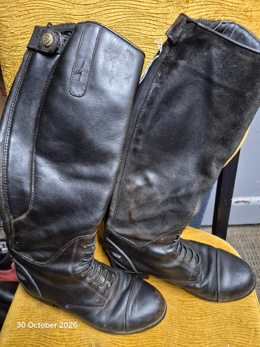 ARIAT Riding Boot Size 2 Euro 34 Black USED