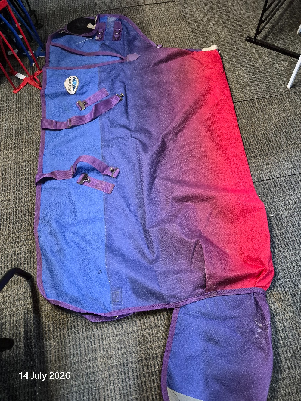W/Beeta T/O Rug Size 5'9 100gm Colour Purple/Red  USED