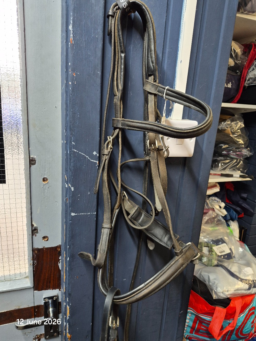 Leather Comfort Bridle with Reins Size Full Black USED