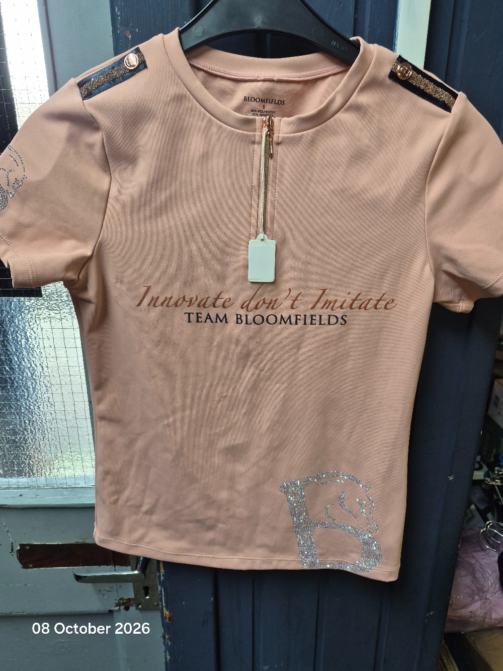 Team Bloomfield Clara p T Baselayer Size Adult 6 Pink USED