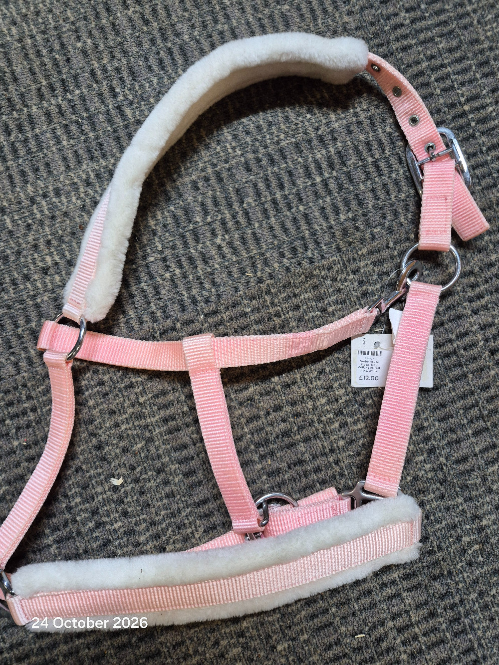 Derby House Fleec Head Collar Size Full Pink/White BNWT