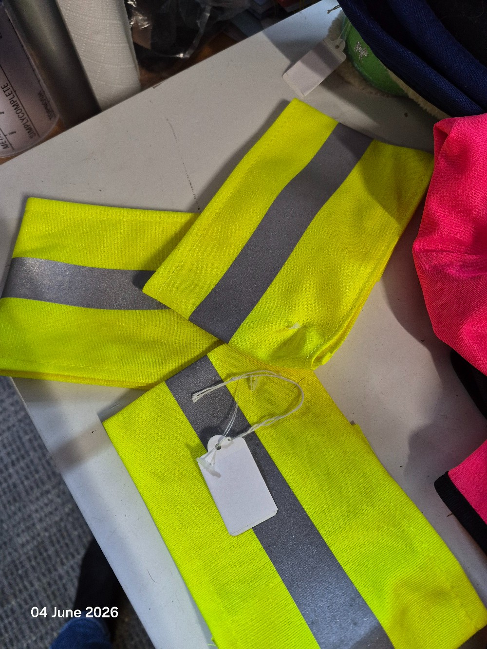 Set of 3 Hi Viz Leg/Arm Bands Colour Yellow NEW