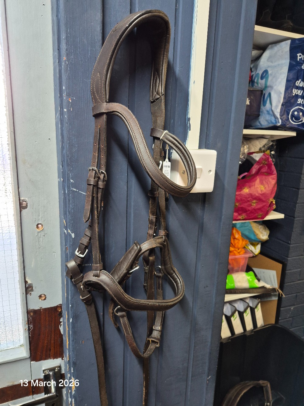 Anatomic Bridle Drop Noseband & Reins COB BRown USED