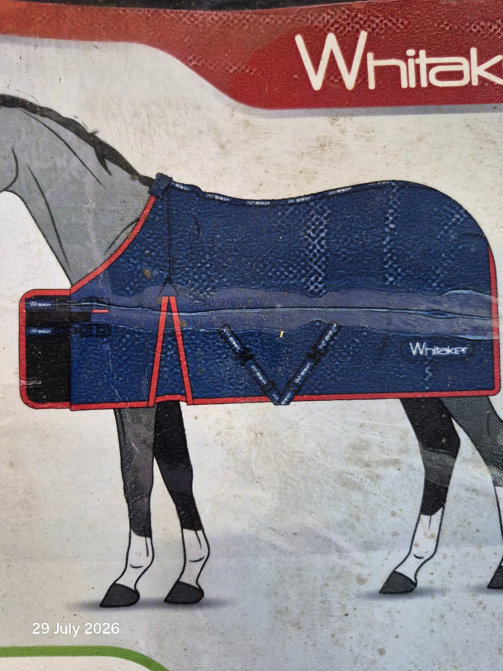 Whitaker V2 stable Sheet Size 6'6 Colour Navy/Red BNWT