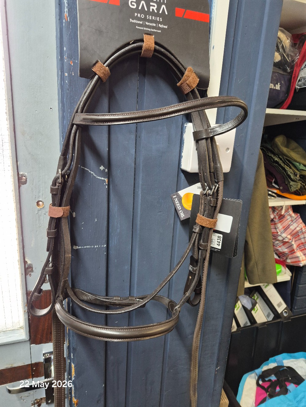 Velociti Gara Raised Cavasson Bridle Size Full Havana BNWT