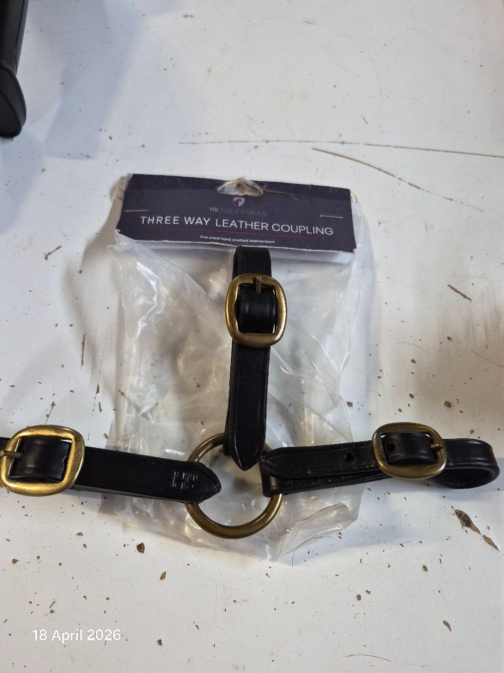 3 Way LEather Coupling Colour Black BNWT