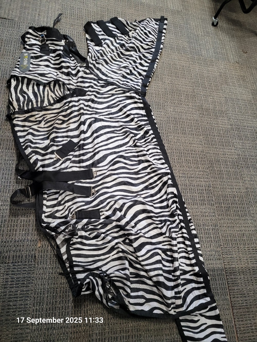 Storm X Zebra Fly Rug Size 5'9 Colour/Black &White USED