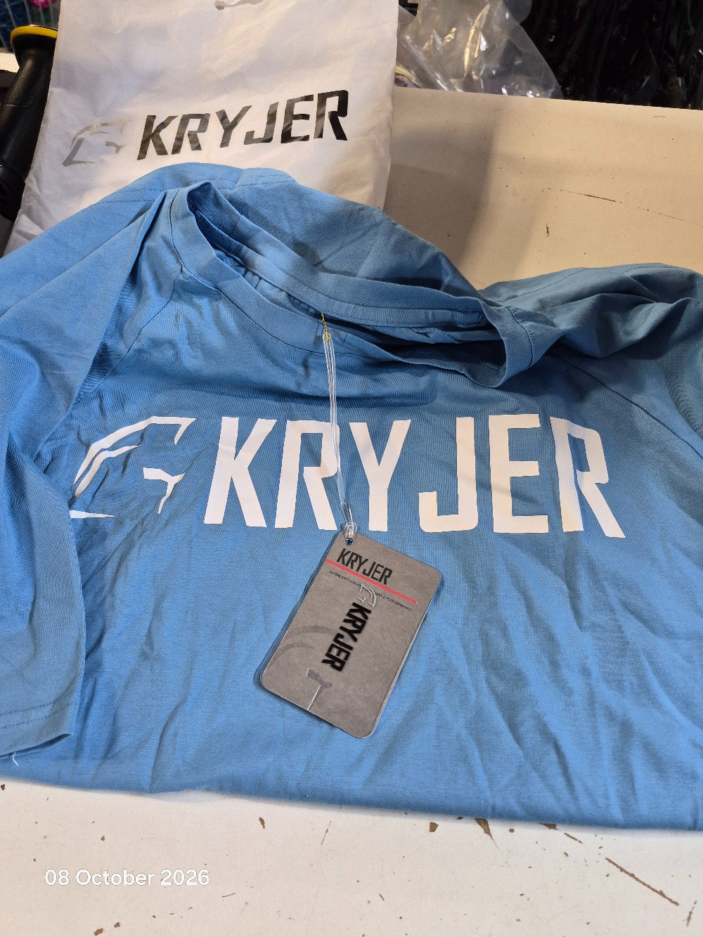 KryJer Mens T Shirt Size XLarge Colour Blue/White BNWT