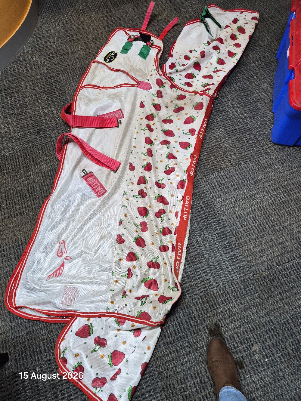 Gallop Combo Fly Rug Size 5'0 Starwberry/Chrries USED