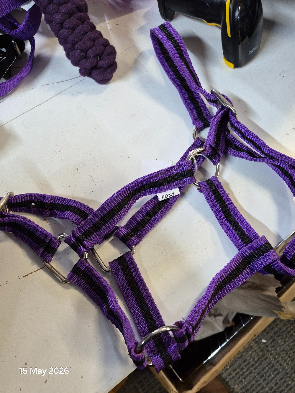 Nylon Head Collar Size Pony Colour Purple/Black LIKE NEW