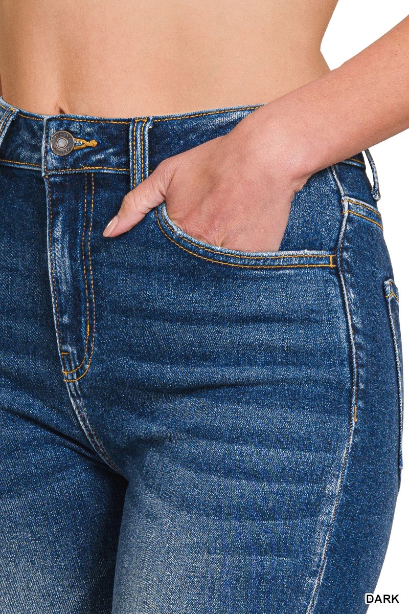 Cropped 5 pockets basic denim