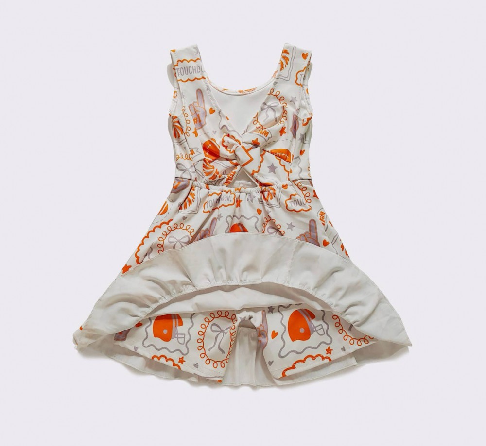 Go Team Girls Athletic Dress - Orange