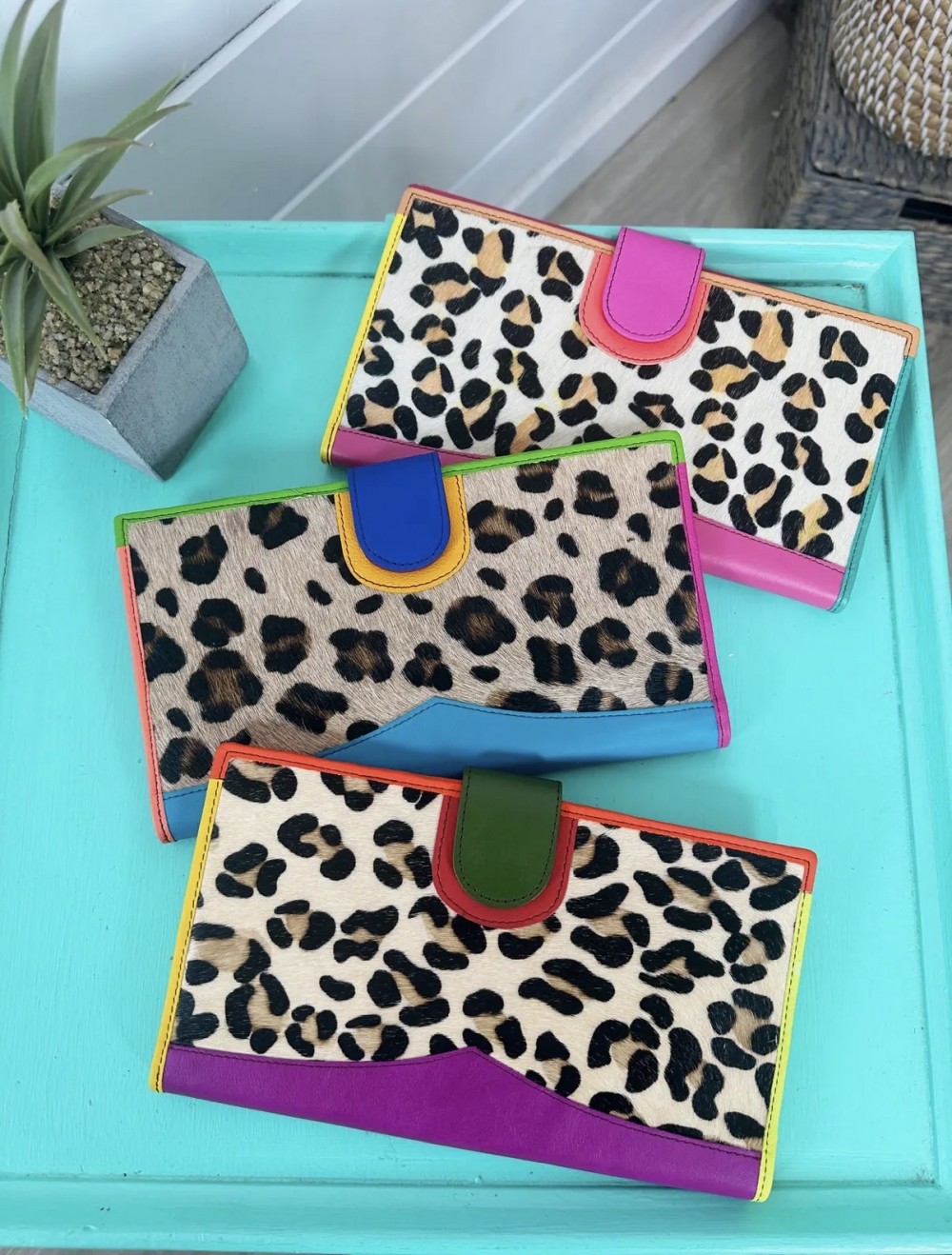 Wallet large big leopard