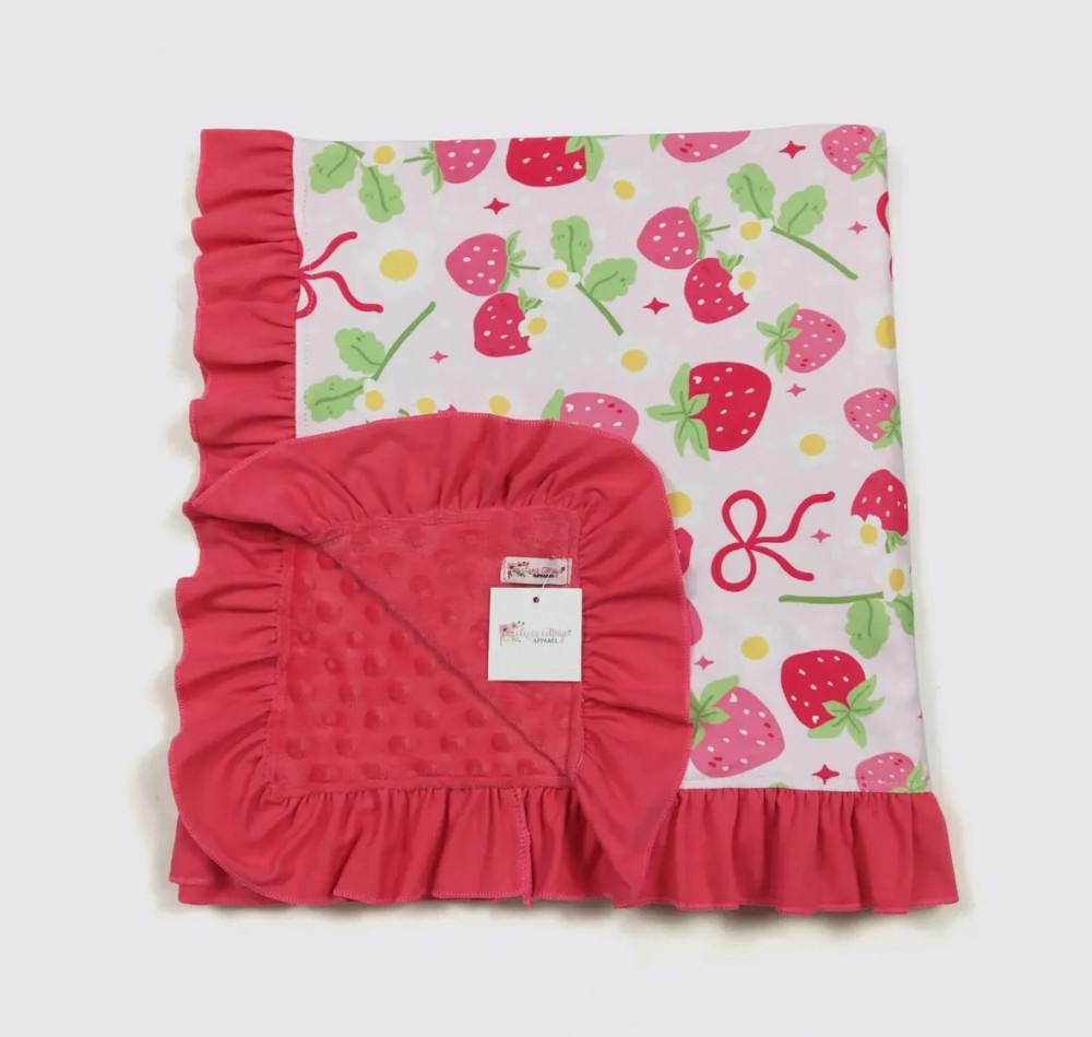 Strawberry Coquette Baby Blanket