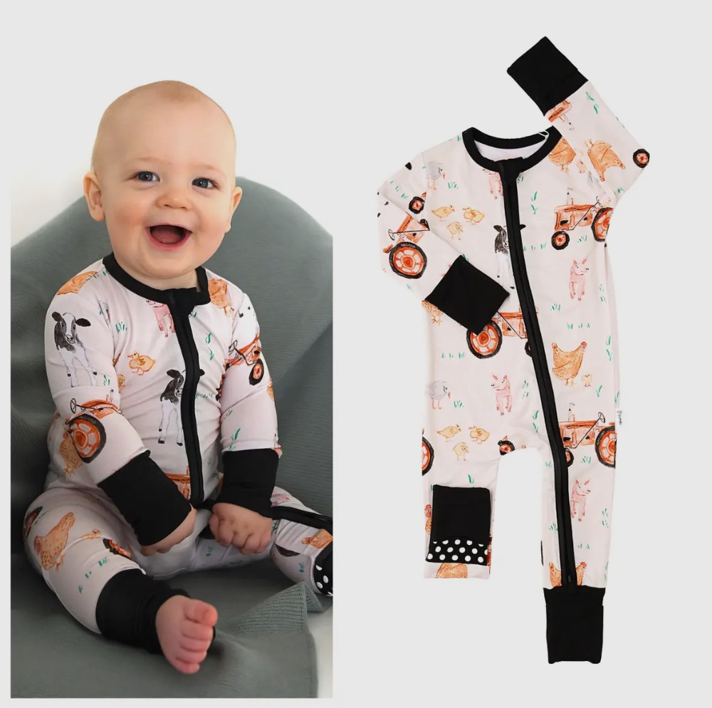 Millie Moo Farm Bamboo Baby Outfit