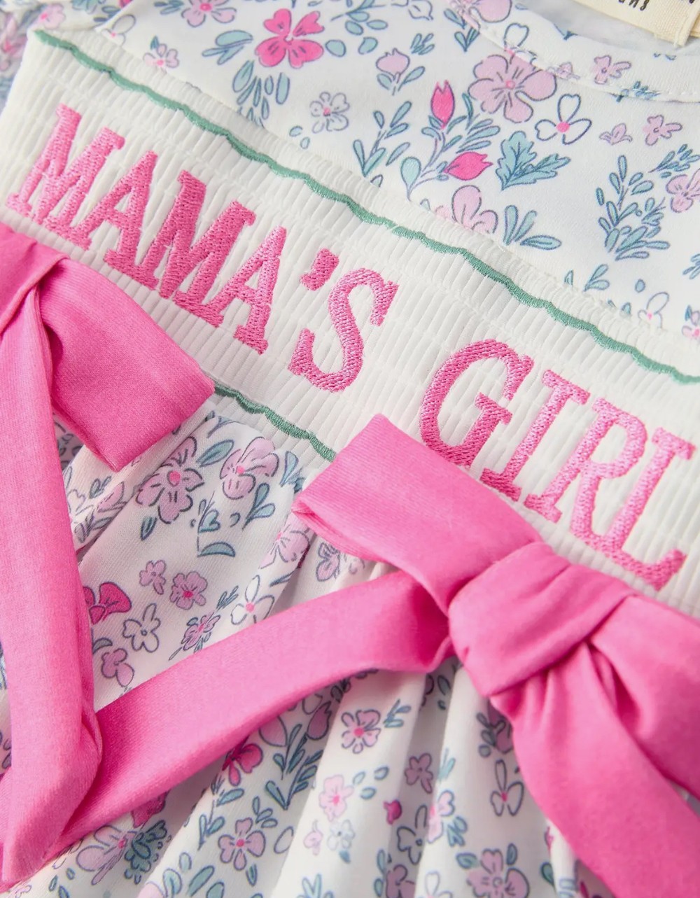 Mama's Girl Smocked Baby Girl Bloomers Set