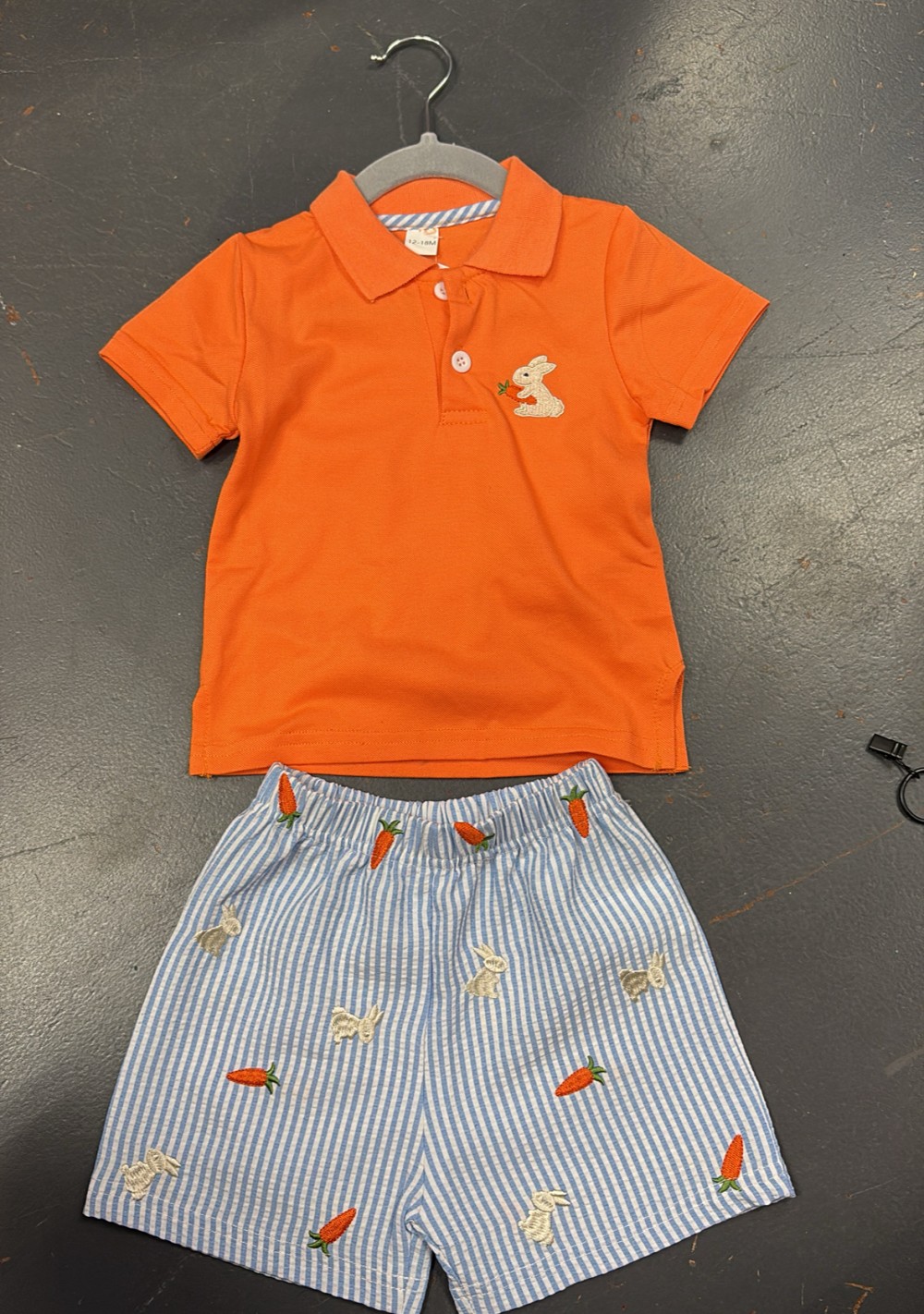 Easter Seersucker Polo Set