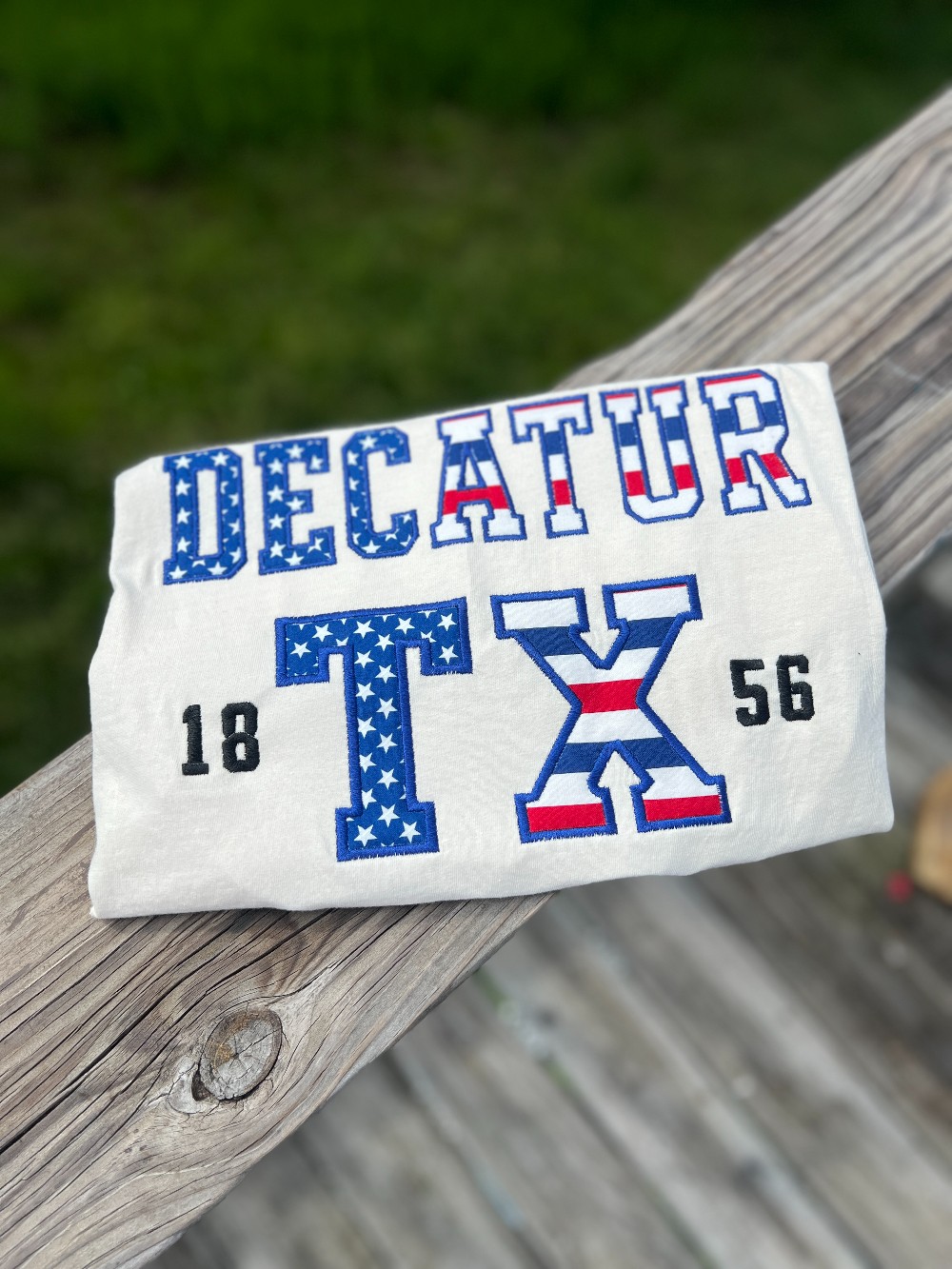 Decatur 1856 Applique Embroidered T Shirt