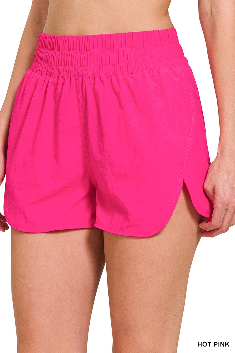 Windbreaker Shorts - Hot Pink