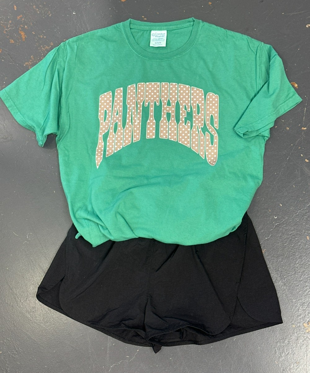 Panthers Brown Polka Dots T-Shirt