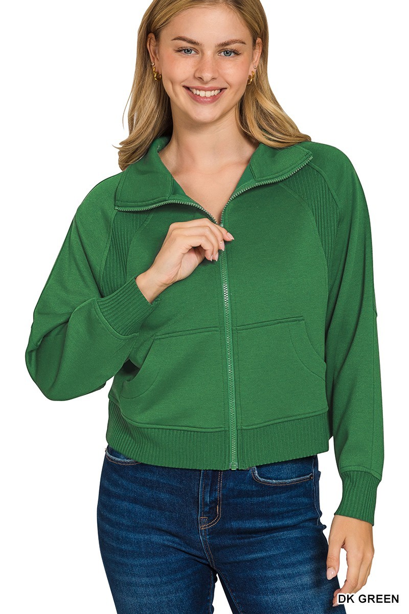 Scuba Full Zip Jacket - Green
