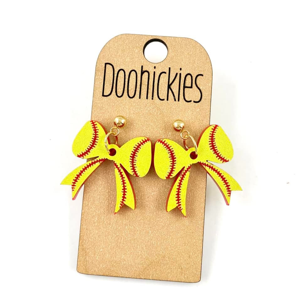 Softball Bow Dangles