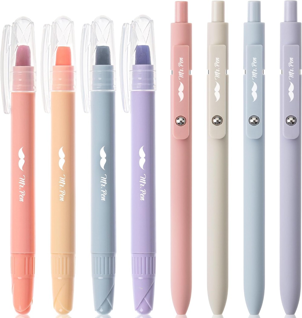 Pastel Gel Highlighters & Pens for Bible Journaling (8 CT)