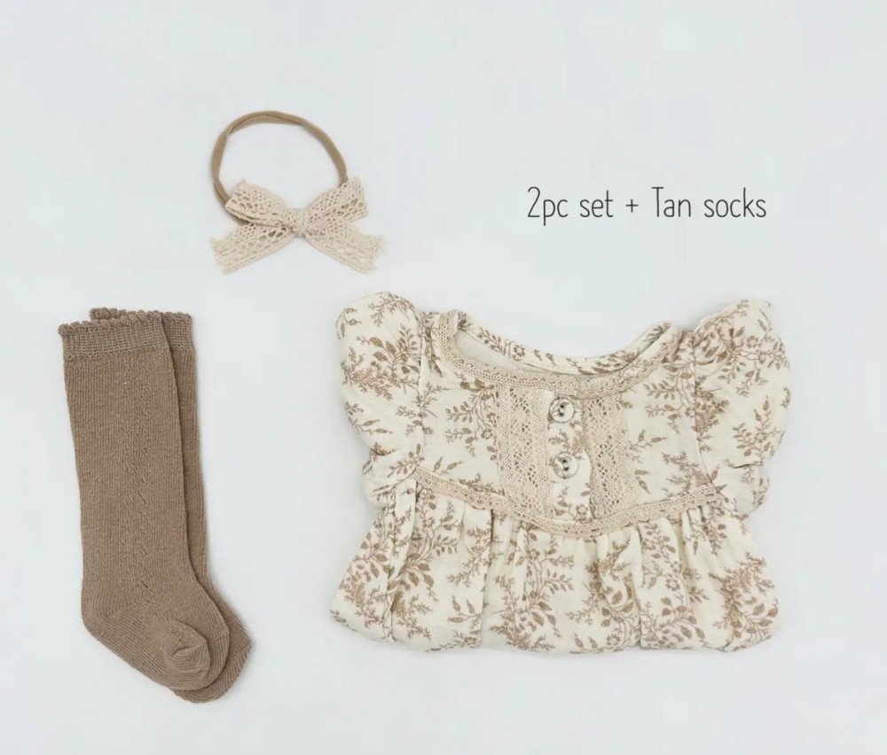 Elodie Short Sleeve Romper 3pc Set