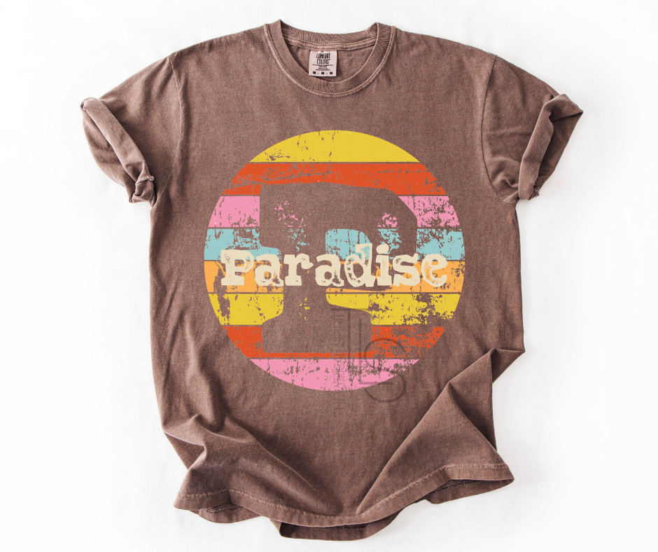 Paradise Retro Circle T-Shirt