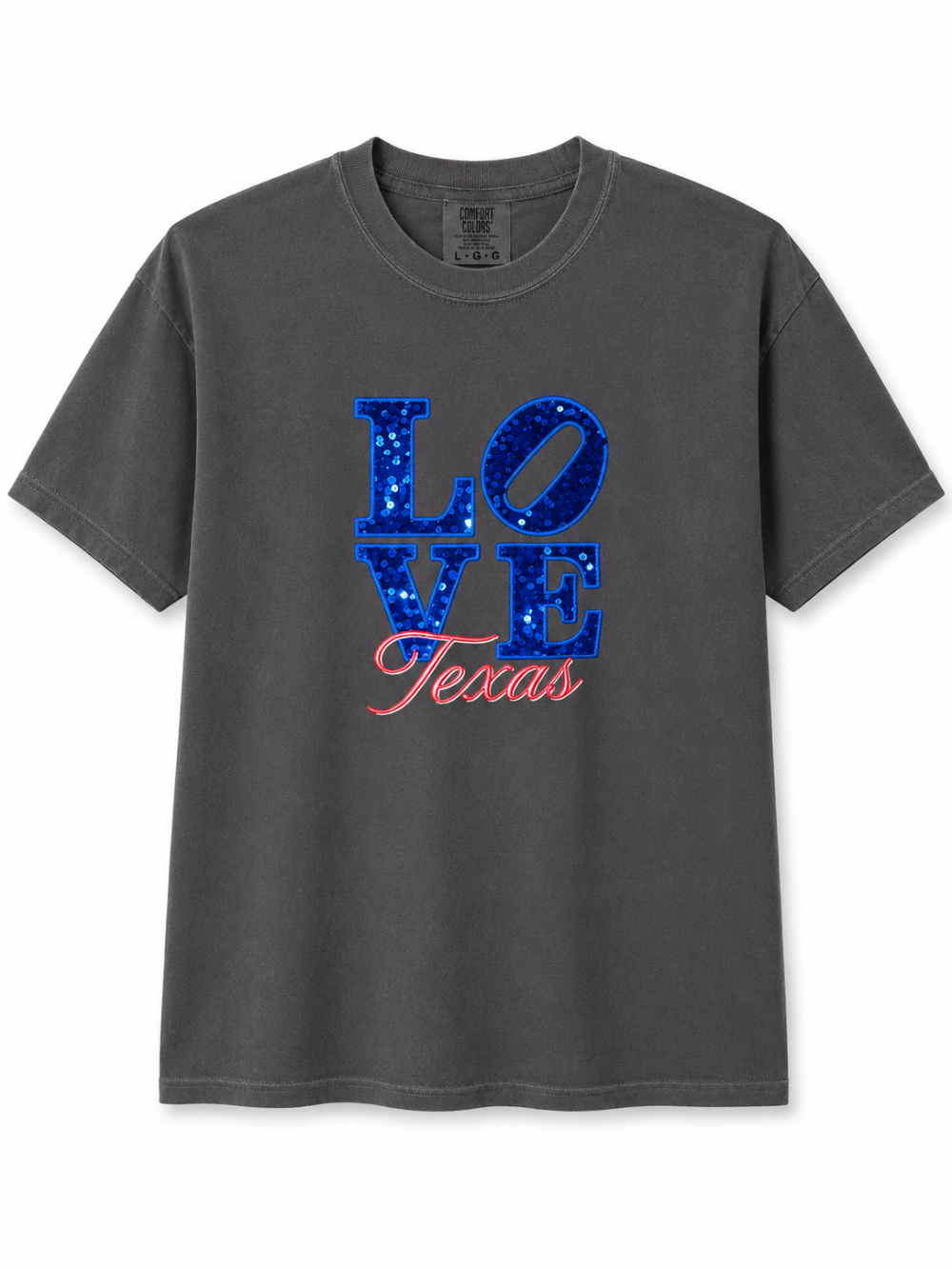 Love Texas Sequin Embroidered T Shirt
