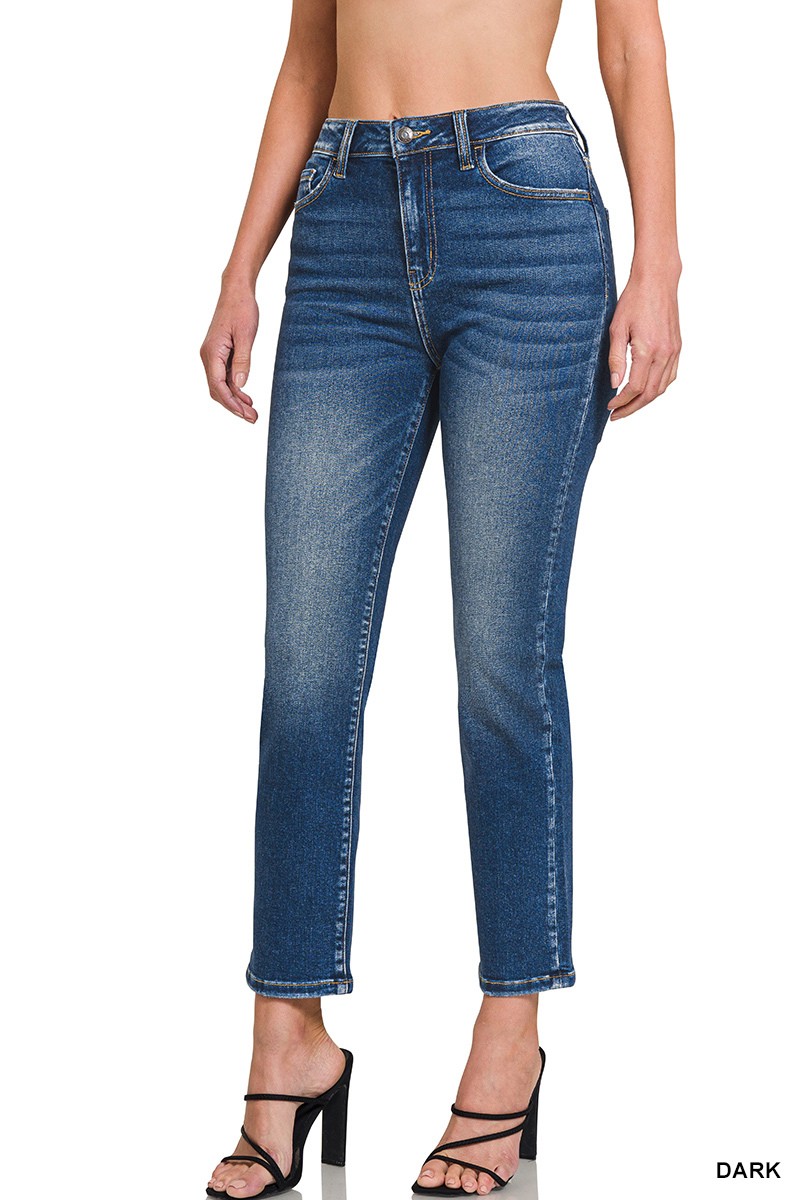 Cropped 5 pockets basic denim