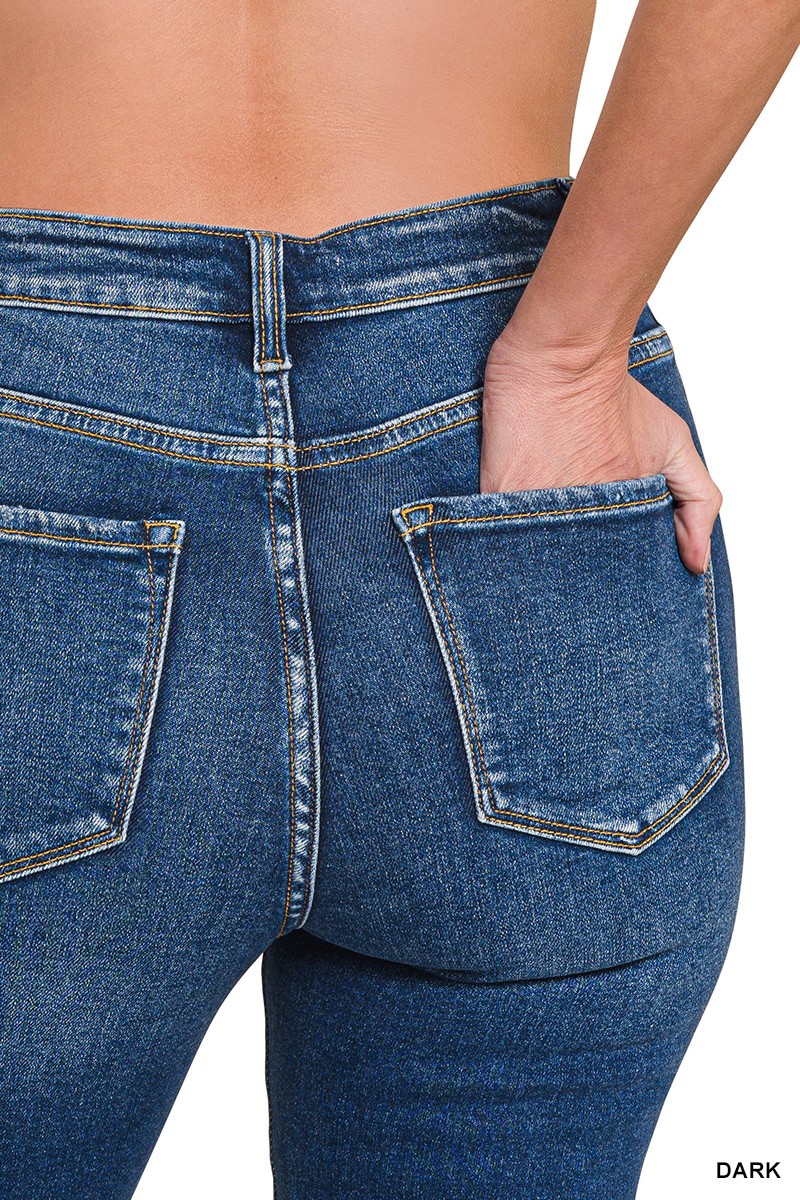 Cropped 5 pockets basic denim