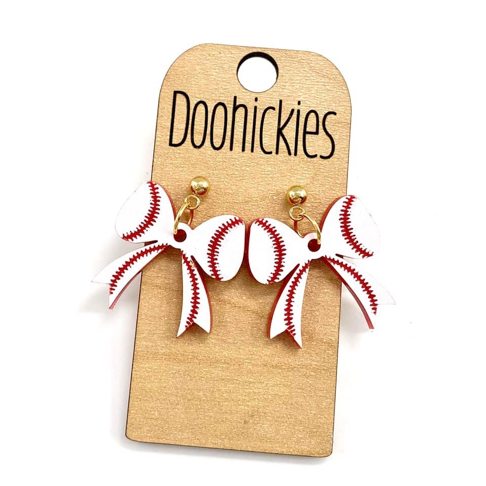 Baseball Bow Dangles