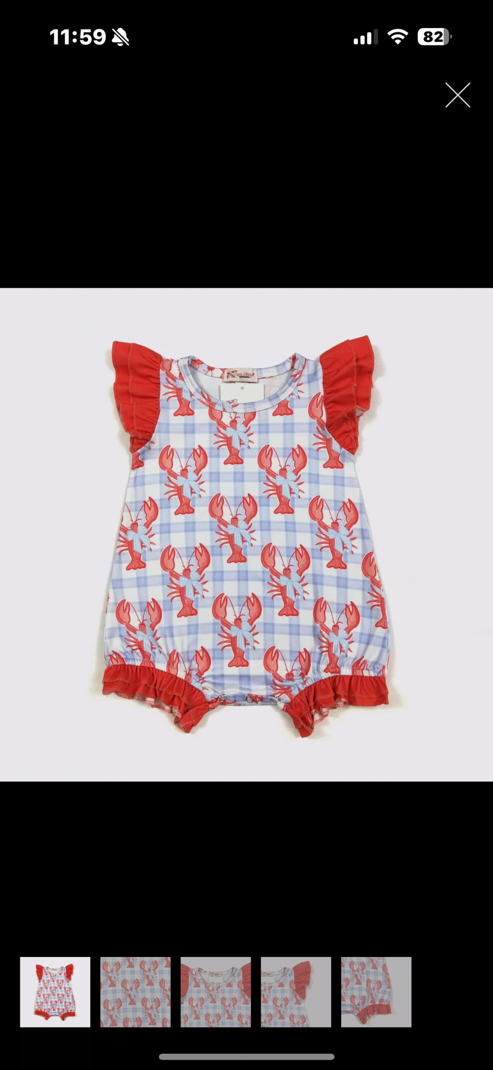 Lobster Baby Romper