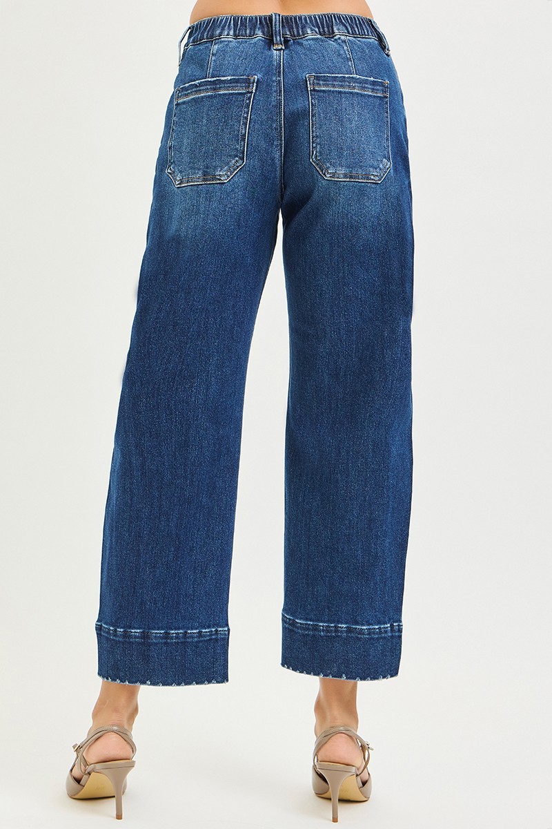 Risen Jeans Slouchy Cropped Barrel Jeans