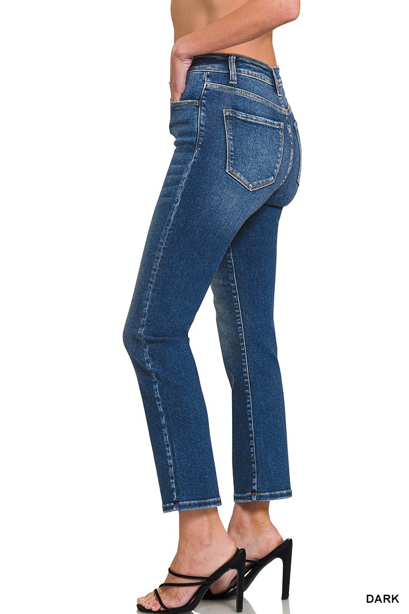 Cropped 5 pockets basic denim