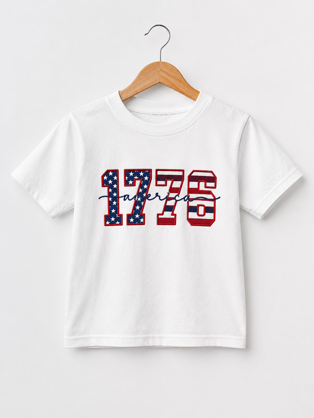 1776 America Spangle Embroidered Youth T Shirt