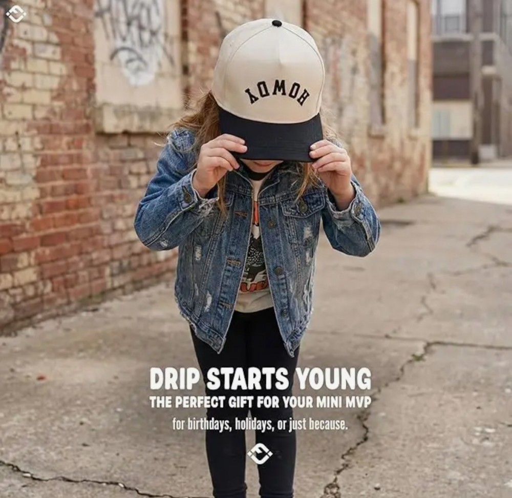 Howdy Upside Down Kid's Embroidered Hat
