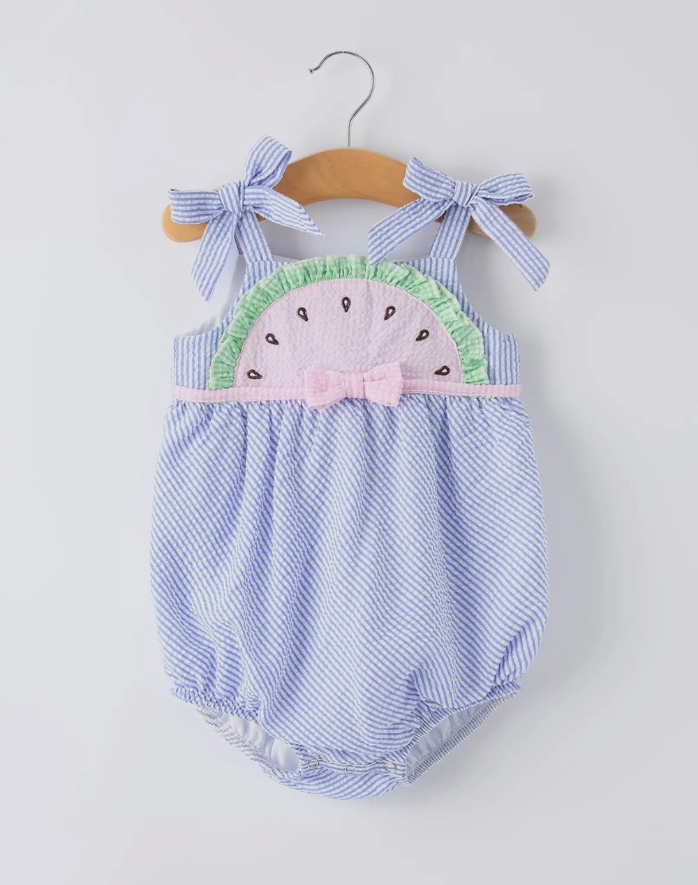 Watermelon Stripe Baby Romper