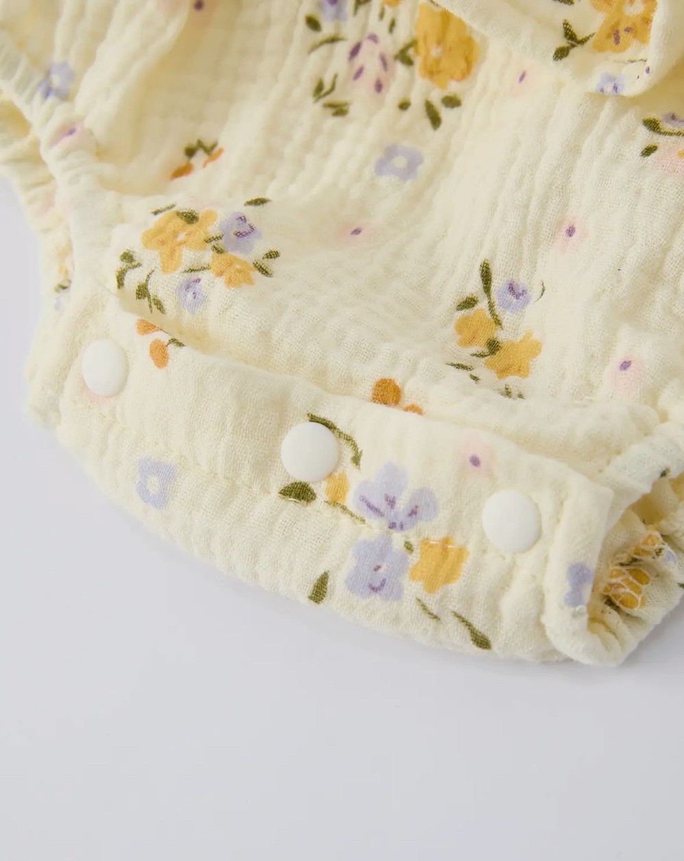 Floral Smocked Baby Romper & Hat