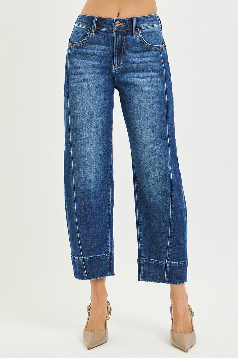 Risen Jeans Slouchy Cropped Barrel Jeans