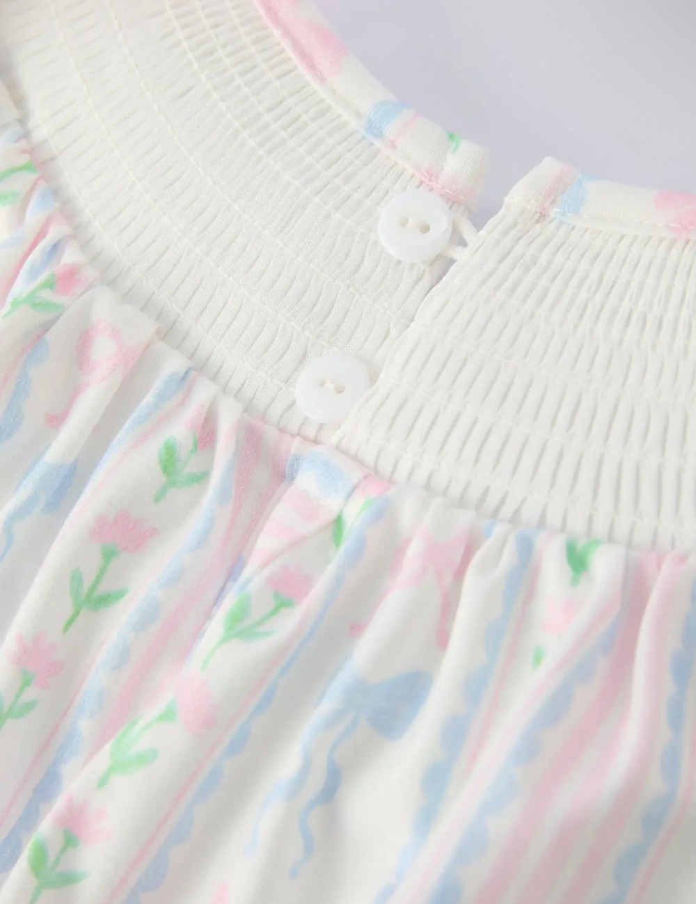 Stripe Smocked Pink Bow Baby Girls Bloomers Set