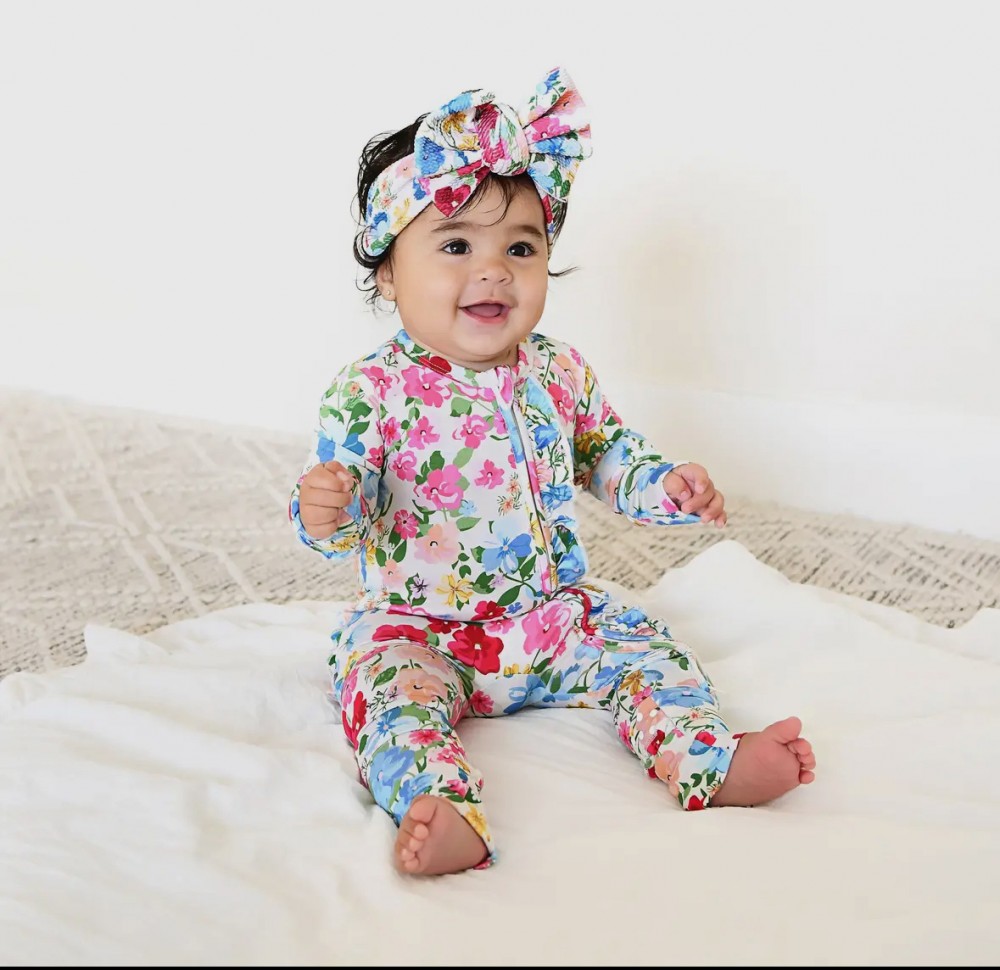 Kaylee Floral Ruffle Bamboo Sleeper