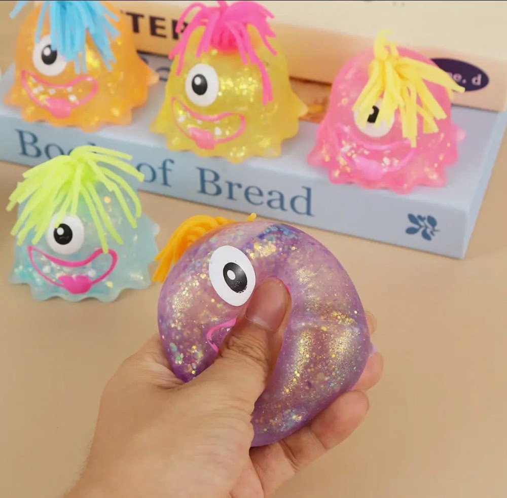 Monster Hair Squishy - Orange