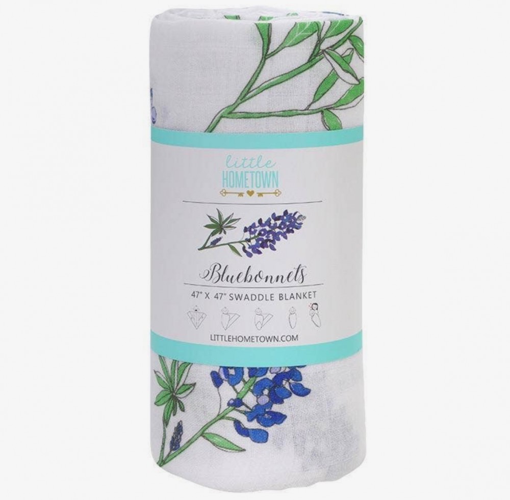 Bluebonnets Swaddle Blanket