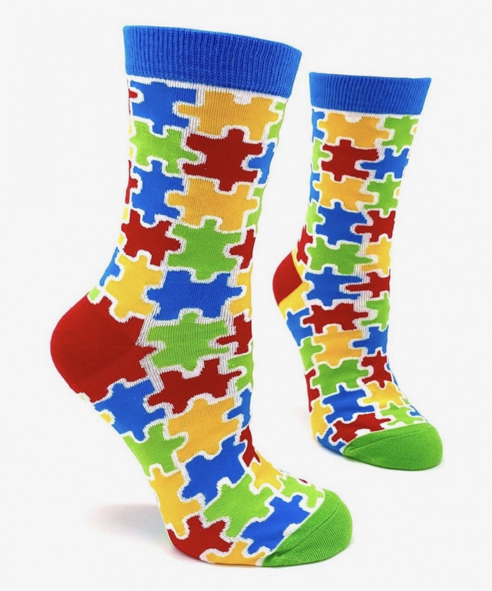 Colorful autism awareness puzzle